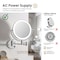 Kibi Circular LED Wall Mount Magnifying Make Up Mirror - Chrome KMM101CH - alternate 4